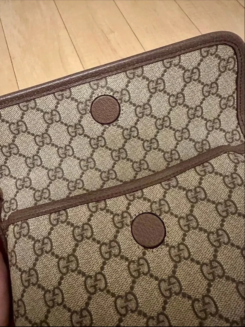 Gucci Monogram Canvas Belt Bag with Green and Red Web Strap